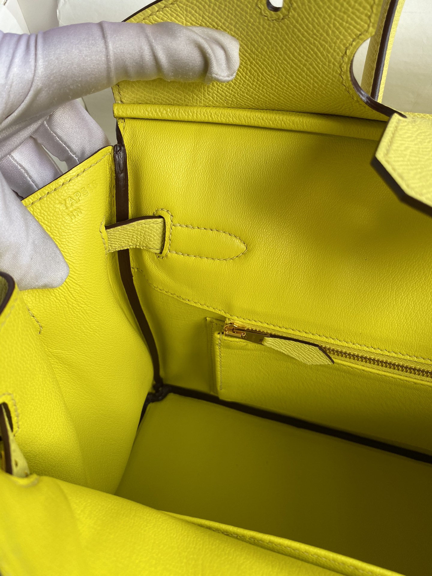 Hermes Birkin 30CM Epsom Leather Handbag Lemon Yellow